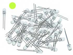 Pack of 50 - 560 nM GREEN 5mm LED